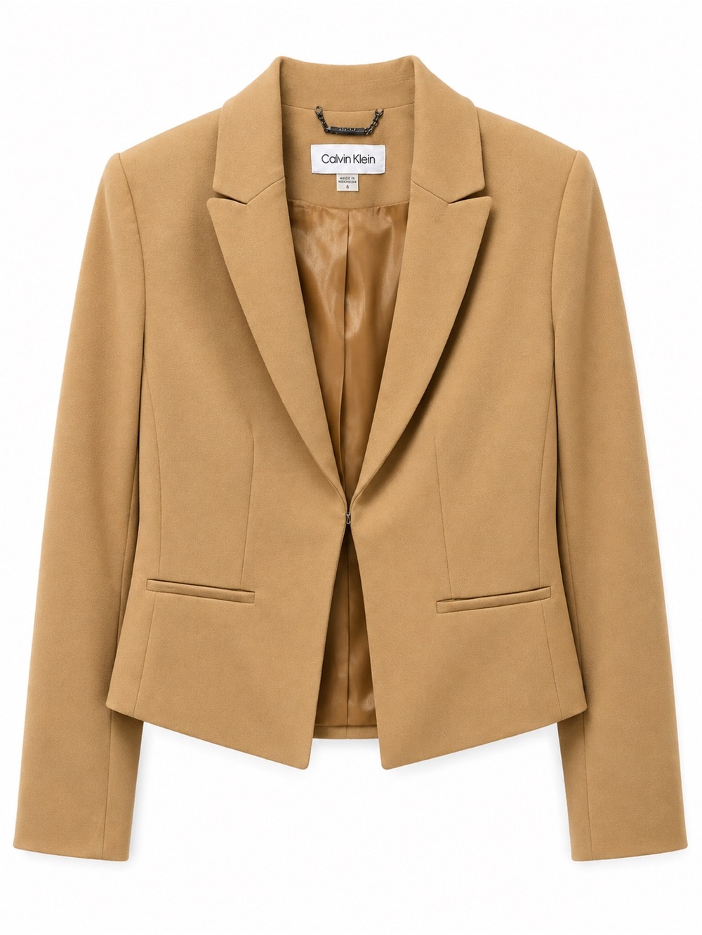 Calvin Klein Camel Tan Tailored Blazer